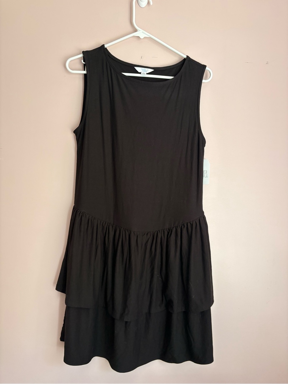 💙Time and Tru NWT Black Sleeveless Tiered Day Dress